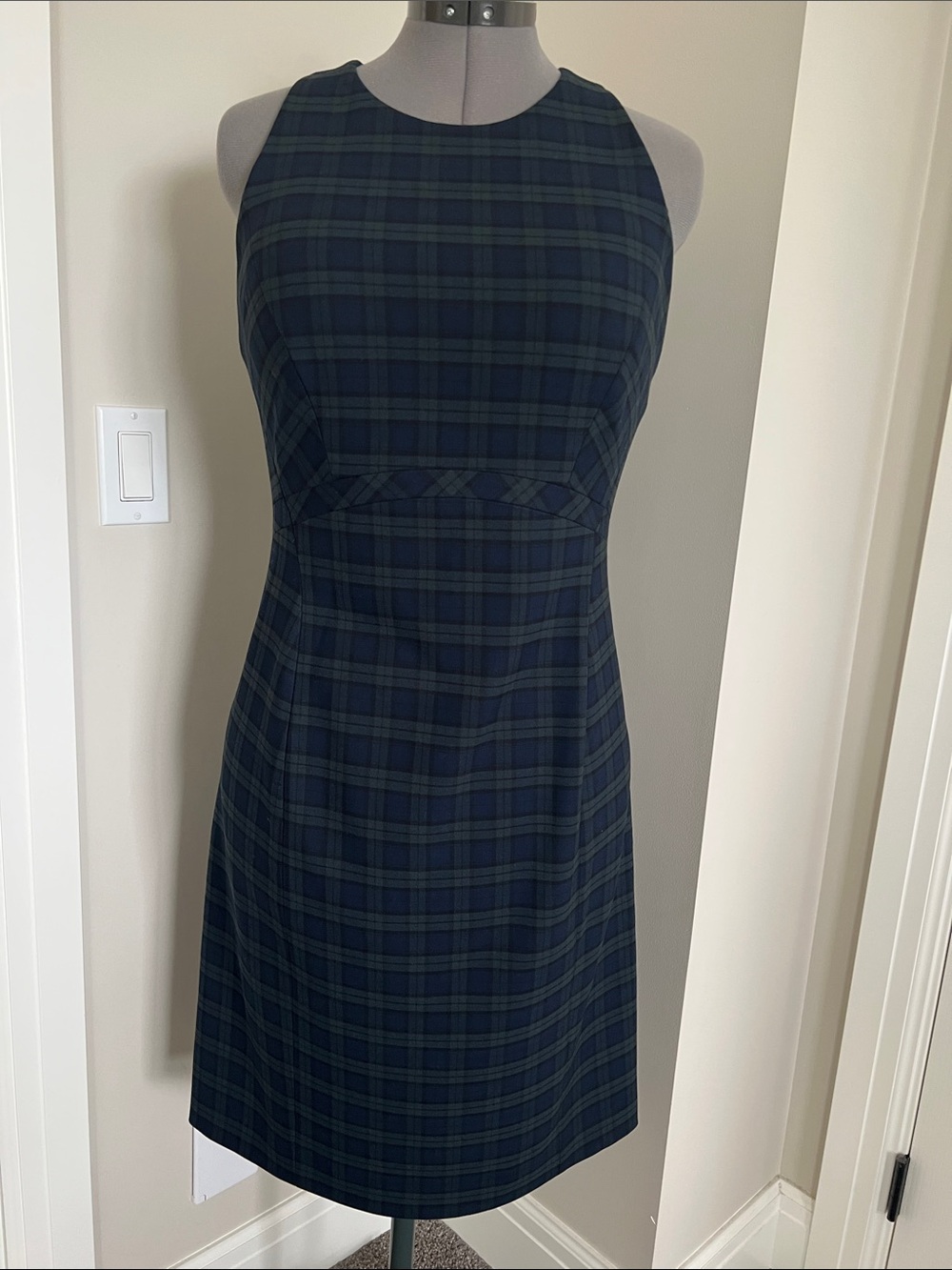 Banana Republic Black Watch Tartan Dress